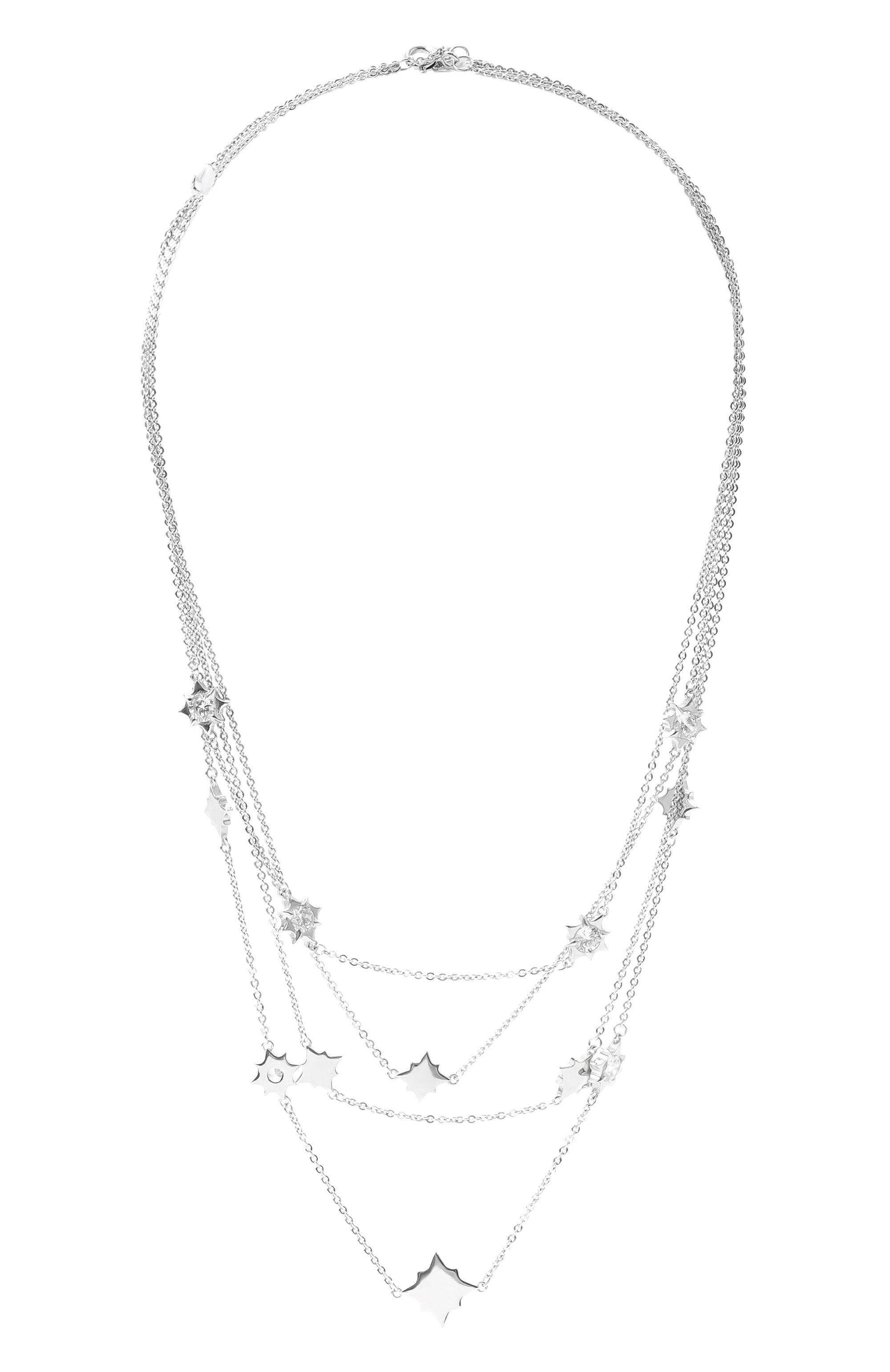 Колье sky full of stars BLUEJAY серебряного цвета по цене 39600 руб., арт. BJS-SFS, фото 1 Колье sky full of stars BLUEJAY, арт. BJS-SFS, фото 1