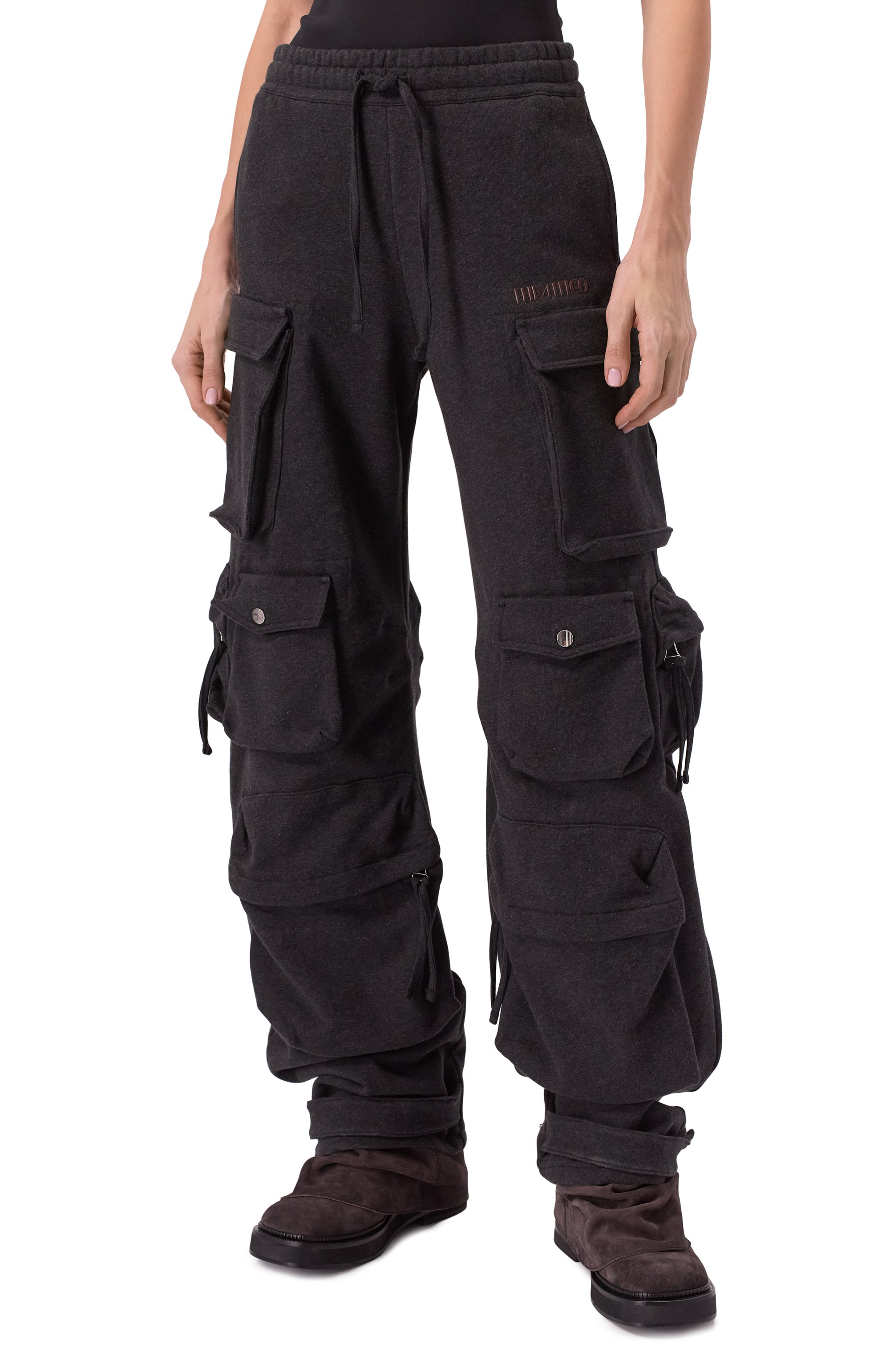 Хлопковые брюки-карго THE ATTICO, арт. 250WCP00260/JJF007AA, фото 3