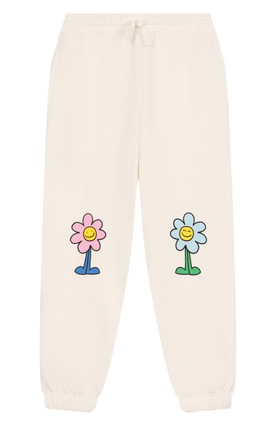Детские хлопковые джоггеры STELLA MCCARTNEY молочного цвета по цене 0 руб., арт. TX6A40 | Фото 1 Хлопковые джоггеры STELLA MCCARTNEY, арт. TX6A40