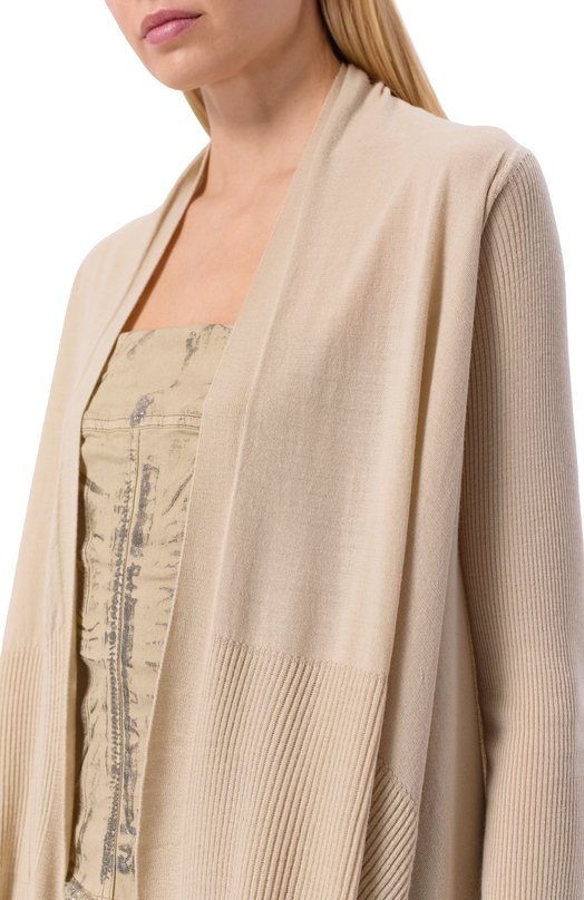 Шерстяной кардиган Rick Owens RP01F6643/M Бежевый  RP01F6643/M Фото 5