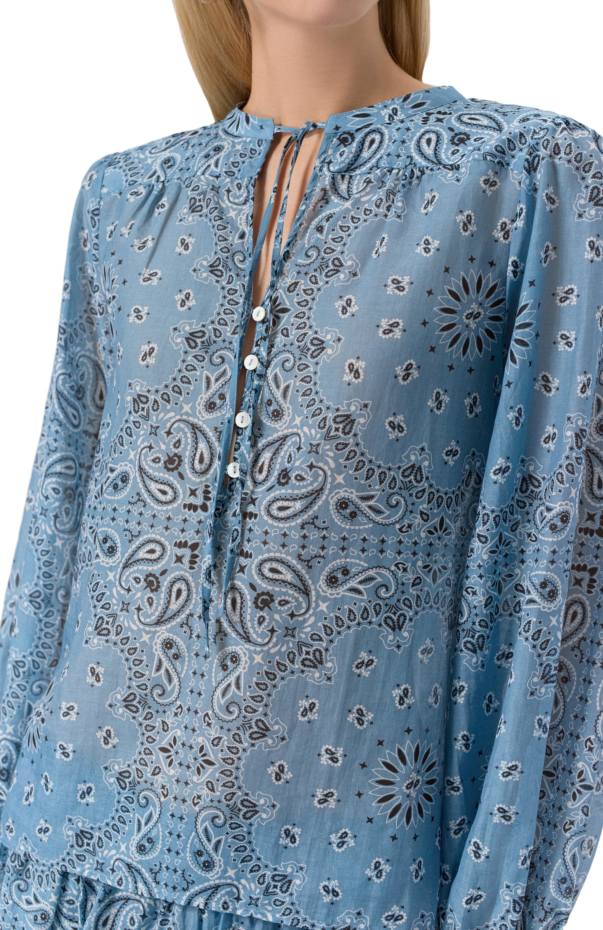 Блузка из хлопка и шелка MC2 SAINT BARTH, арт. STBW HARPER/03091H, фото 5