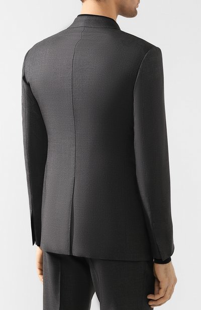 Костюм с двубортным пиджаком из смеси шерсти и шелка TOM FORD, арт. 438R12/21SD4Z, фото 3