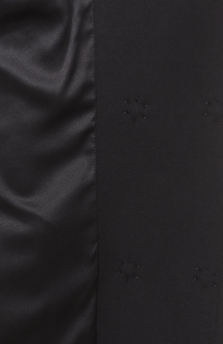 Женское шерстяное пальто DOLCE & GABBANA черного цвета, арт. F0G1VZ/FUBGE | Фото 7 (Материал внешний: Шерсть; Длина (верхняя одежда): До колена; Материал подклада: Шелк; 1-2-бортные: Двубортные; Стили: Романтичный; Рукава: Длинные; Размерность: Идёт в размер; Автоматизация состава: Проставлено; Автоматизация ТО: Проставлено)