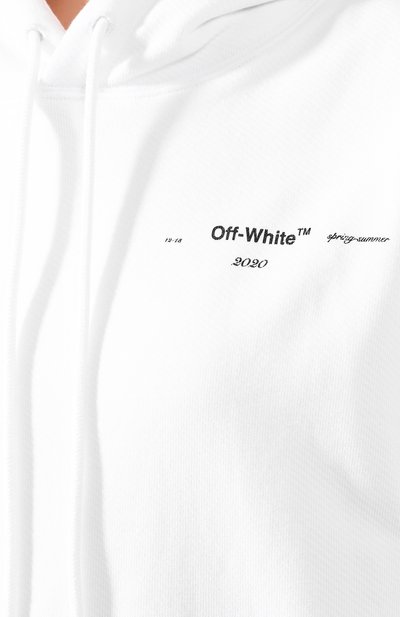 Хлопковое худи OFF-WHITE белого цвета по цене 44850 руб., арт. 0WBB032S20FLE0030110, фото 5 Хлопковое худи OFF-WHITE, арт. 0WBB032S20FLE0030110, фото 5
