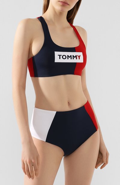 Бра-топ TOMMY HILFIGER темно-синего цвета по цене 4990 руб., арт. UW0UW01815, фото 2 Бра-топ TOMMY HILFIGER, арт. UW0UW01815, фото 2