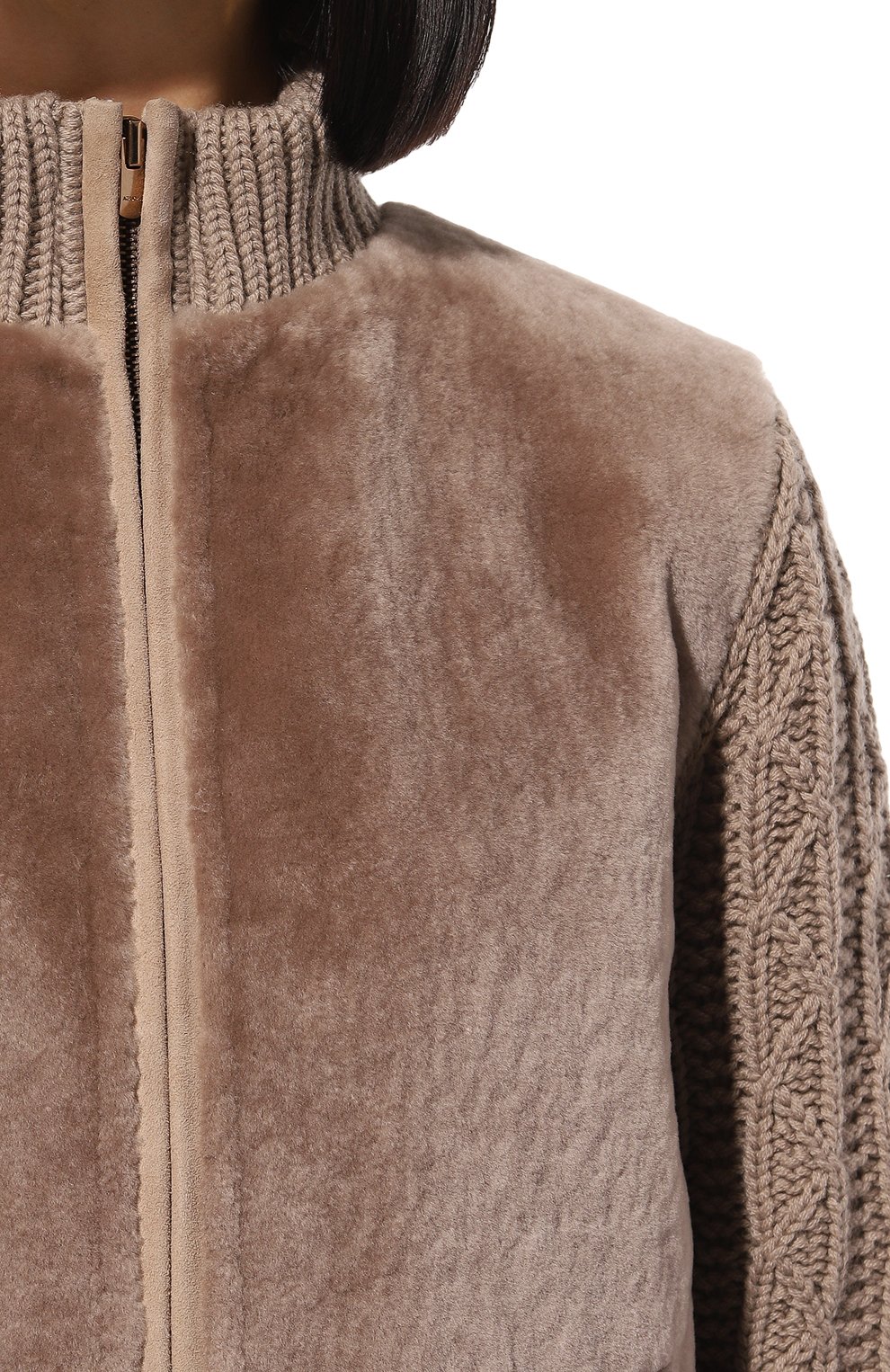 Комбинированный бомбер AGNONA, арт. KH08028E/7K03PLE, фото 5