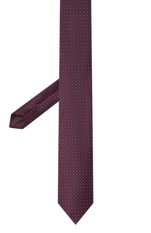 Шелковый галстук Canali 18/HJ04403 Бордовый  18/HJ04403 Фото 3