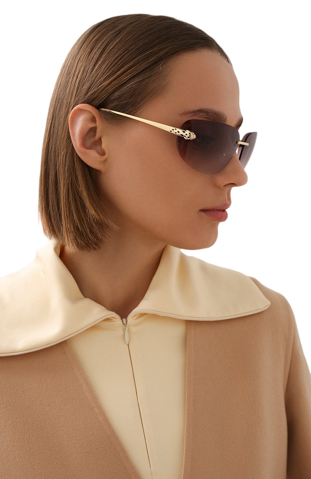 Солнцезащитные очки CARTIER розового цвета по цене 137000 руб., арт. CT0266S 003, фото 2 Солнцезащитные очки CARTIER, арт. CT0266S 003, фото 2