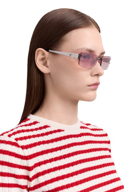 Женские солнцезащитные очки VINTAGE FRAMES, арт. INFAM0US WHITE G0LD/NICKEL PINK