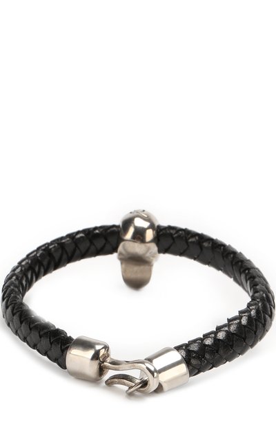 Плетеный кожаный браслет с черепом ALEXANDER MCQUEEN, арт. 354165/J16KI, фото 2