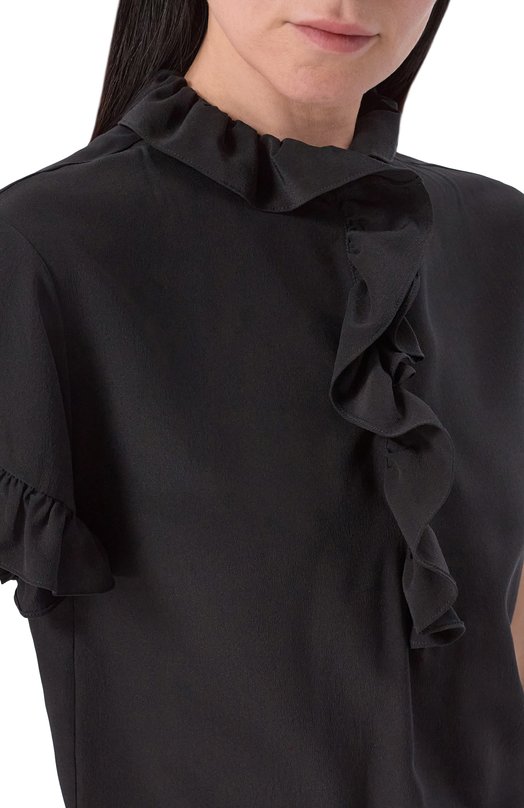 Шелковый топ Chloé CH26SHT33005 Чёрный  CH26SHT33005 Фото 5