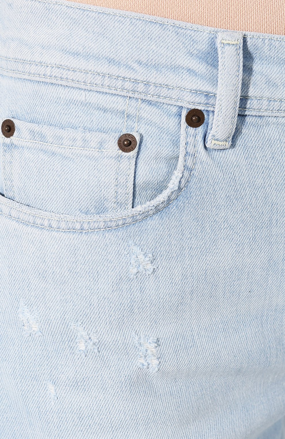 Джинсы с потертостями ACNE STUDIOS голубого цвета по цене 24800 руб., арт. A00045, фото 5 Джинсы с потертостями ACNE STUDIOS, арт. A00045, фото 5