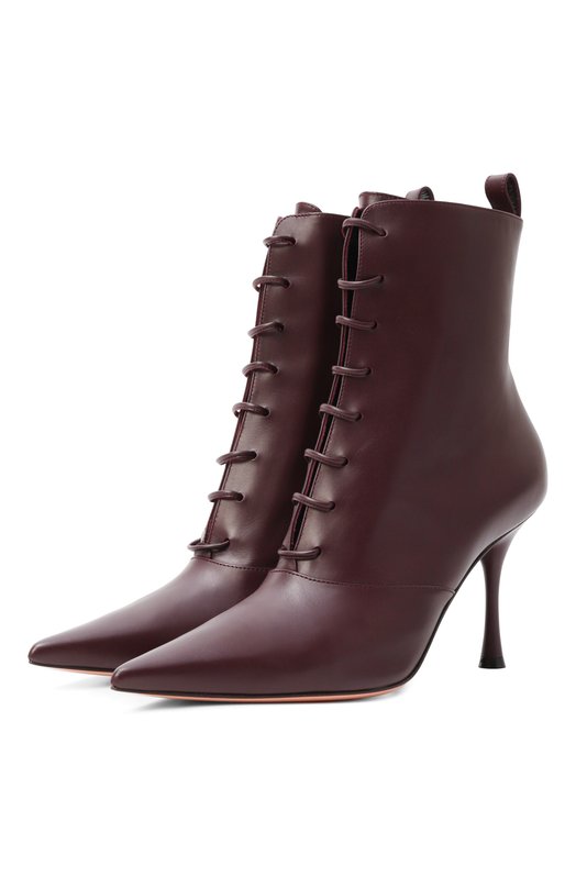 Кожаные ботильоны Vitello 85 Gianvito Rossi G72985.85LAC.VITB0UR Бордовый G72985.85LAC.VITB0UR