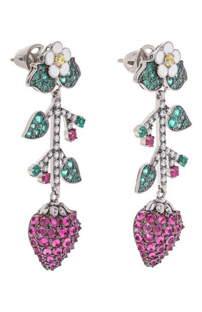 Серьги QUEENSBEE разноцветного цвета по цене 105600 руб., арт. 201402, фото 3 Серьги QUEENSBEE, арт. 201402, фото 3