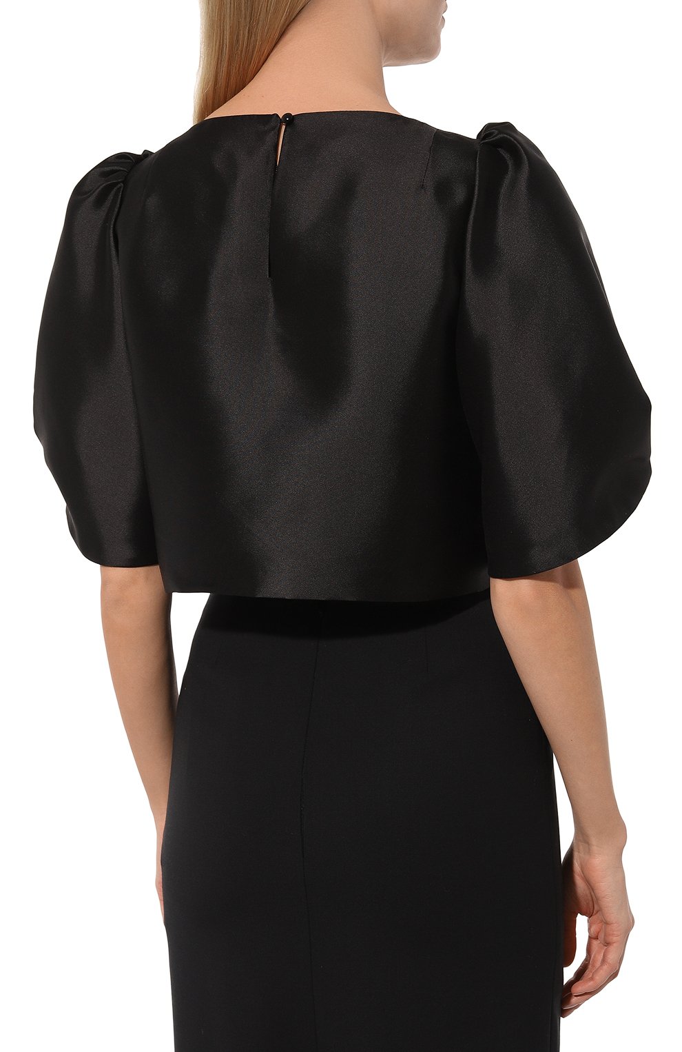 Шелковый топ JM STUDIO черного цвета по цене 27970 руб., арт. FW232414, фото 4 Шелковый топ JM STUDIO, арт. FW232414, фото 4