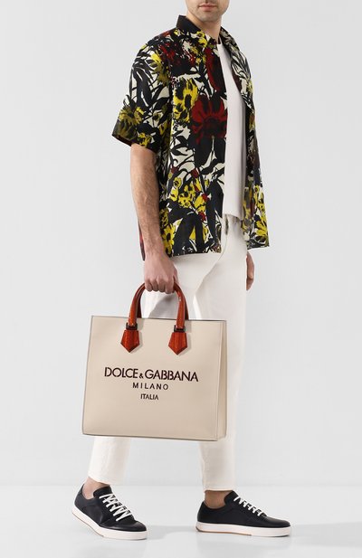 Кожаная сумка-шопер design logo DOLCE & GABBANA, арт. BM1810/AX308, фото 2