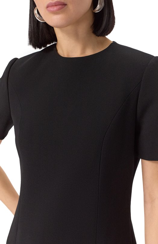 Шерстяное платье Saint Laurent 582689Y024K 1000 Чёрный  582689Y024K 1000 Фото 5