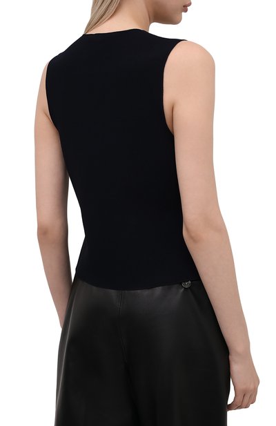 Жилет из вискозы GIORGIO ARMANI темно-синего цвета по цене 105000 руб., арт. 6KAQA1/AMB4Z, фото 4 Жилет из вискозы GIORGIO ARMANI, арт. 6KAQA1/AMB4Z, фото 4