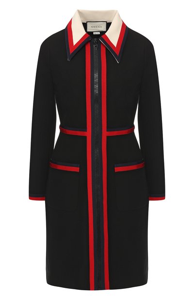 Женское платье на молнии с контрастной отделкой GUCCI, арт. 538743/X927B