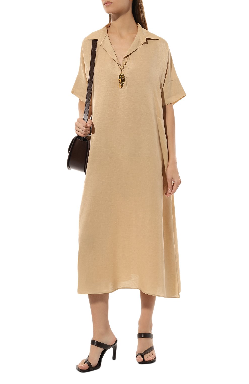 Платье из вискозы и льна ANTONELLI FIRENZE, арт. L6579/922, фото 2