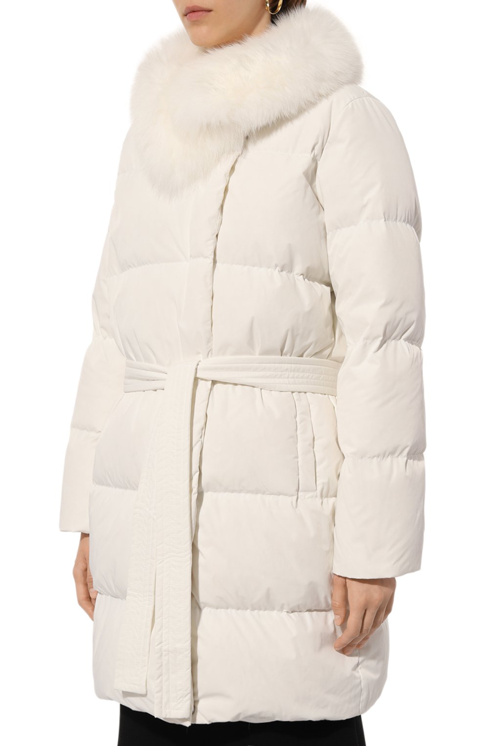 Пуховик с отделкой из меха кролика YVES SALOMON, арт. 25WYM05690D0TM, фото 3