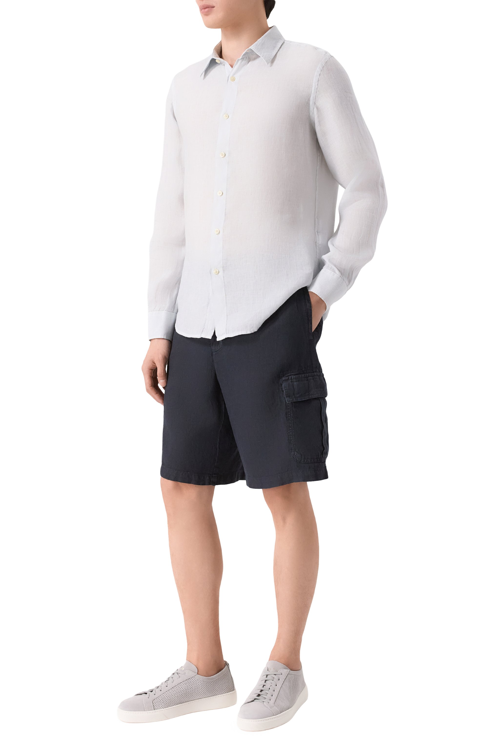 Льняные шорты 120% LINO, арт. 33ALIM29D4/0476/000, фото 2