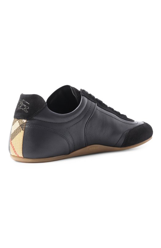Кожаные кеды Knight Burberry 8126282 Чёрный  8126282 Фото 4