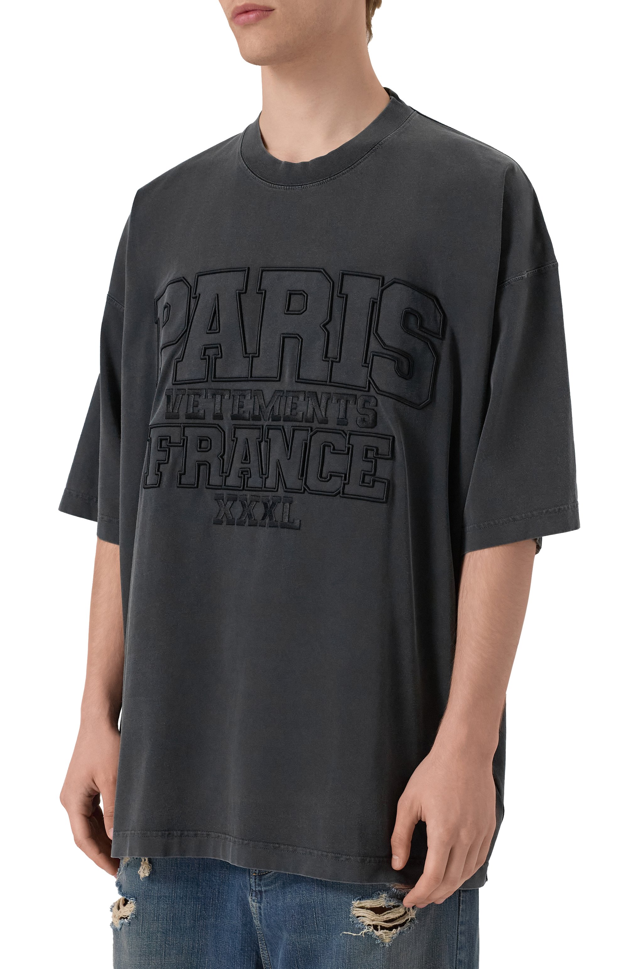 Хлопковая футболка VETEMENTS, арт. UA65TR550B/LIGHT JERSEY, фото 3