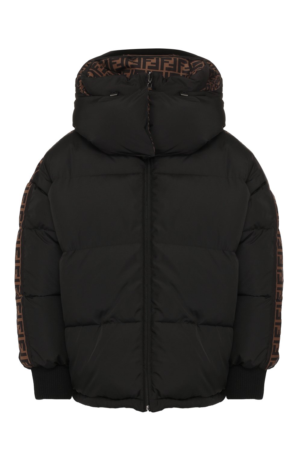 Пуховик FENDI черного цвета по цене 299500 руб., арт. FAA439 AB3P, фото 1 Пуховик FENDI, арт. FAA439 AB3P, фото 1