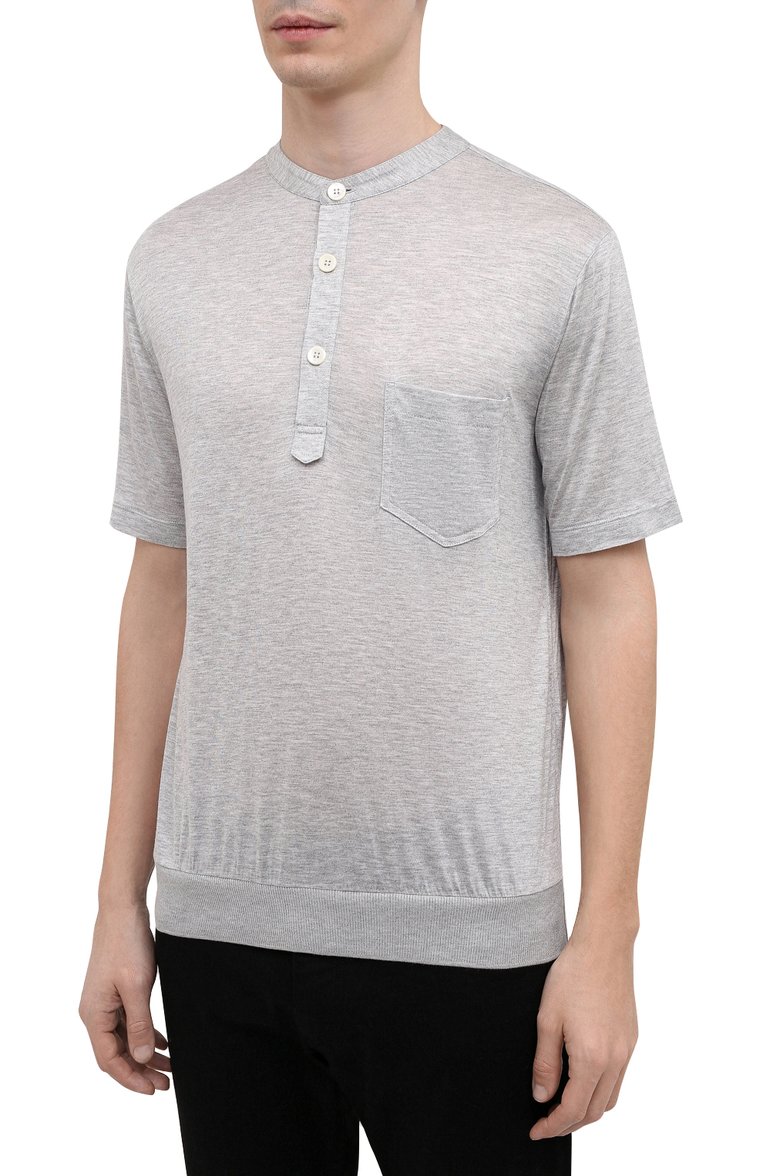 Футболка-хенли из вискозы GIORGIO ARMANI, арт. 3KSF50/SJYBZ, фото 1