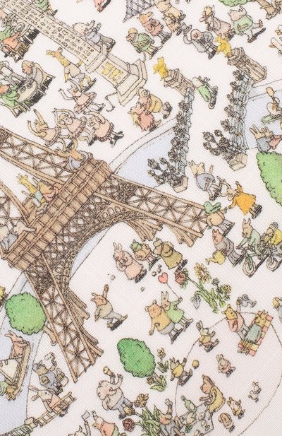 Хлопковая подушка ATELIER CHOUX белого цвета по цене 3745 руб., арт. CUSHI0N-PARIS, фото 3 Хлопковая подушка ATELIER CHOUX, арт. CUSHI0N-PARIS, фото 3