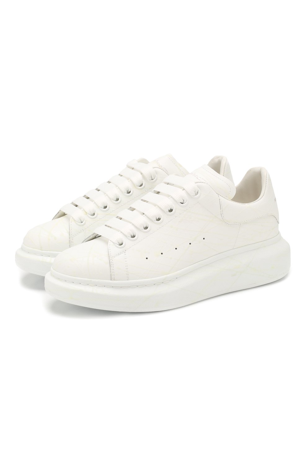 Кожаные кеды ALEXANDER MCQUEEN белого цвета по цене 67850 руб., арт. 612687/WHXM4, фото 1 Кожаные кеды ALEXANDER MCQUEEN, арт. 612687/WHXM4, фото 1