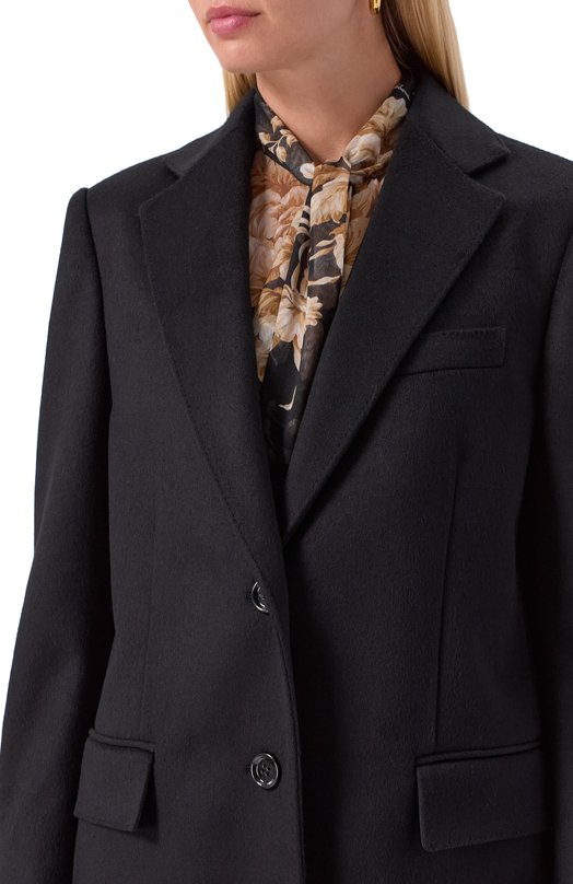 Пальто из шерсти и вискозы Dolce & Gabbana F0W3AT/GDDC1 Чёрный  F0W3AT/GDDC1 Фото 5