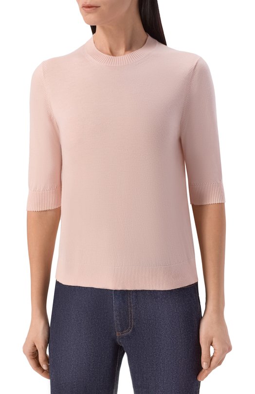 Кашемировый пуловер Loro Piana FAL2550 Розовый  FAL2550 Фото 3
