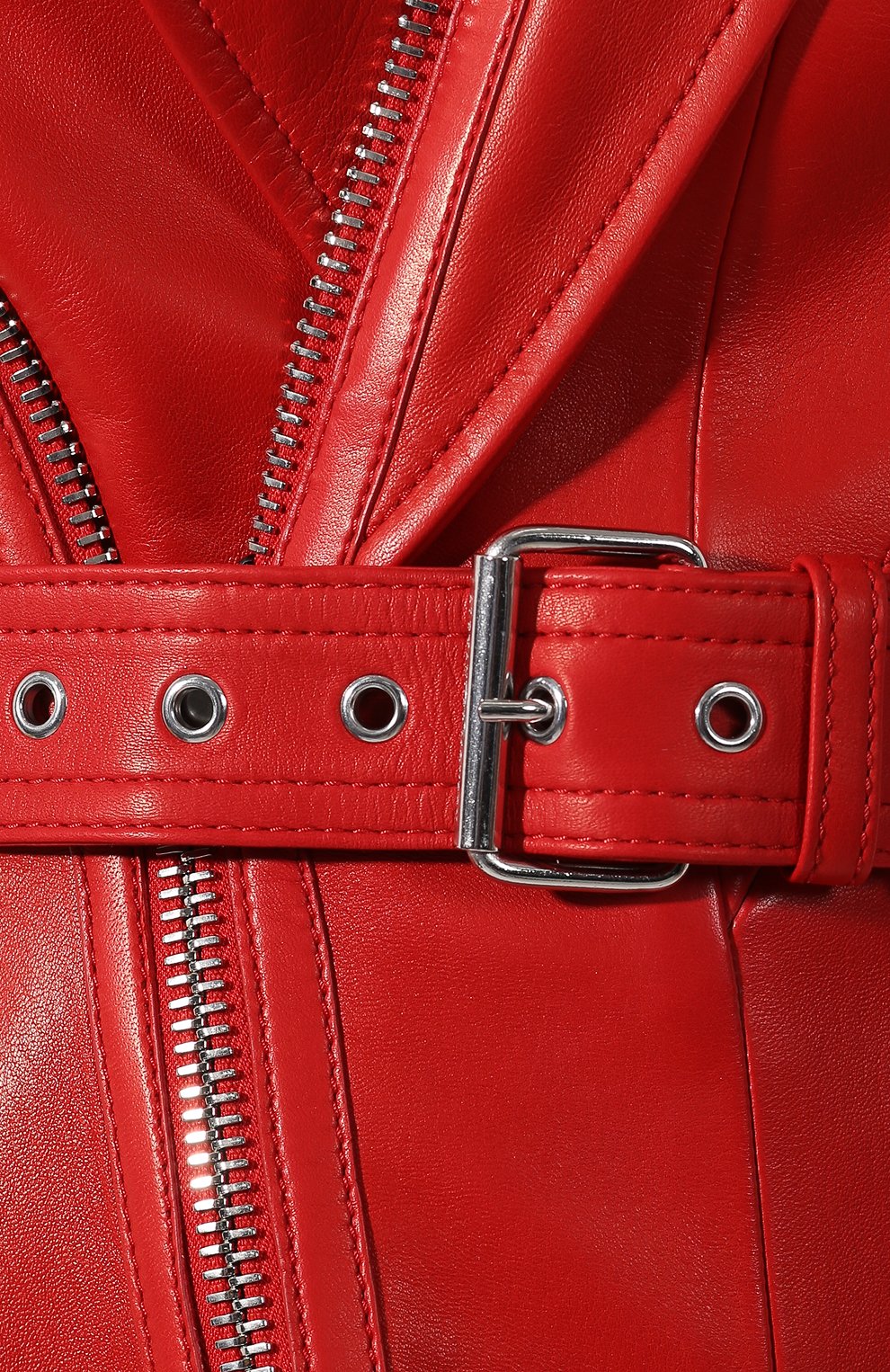 Кожаная куртка с косой молнией ALEXANDER MCQUEEN, арт. 507773/Q5KUN, фото 5