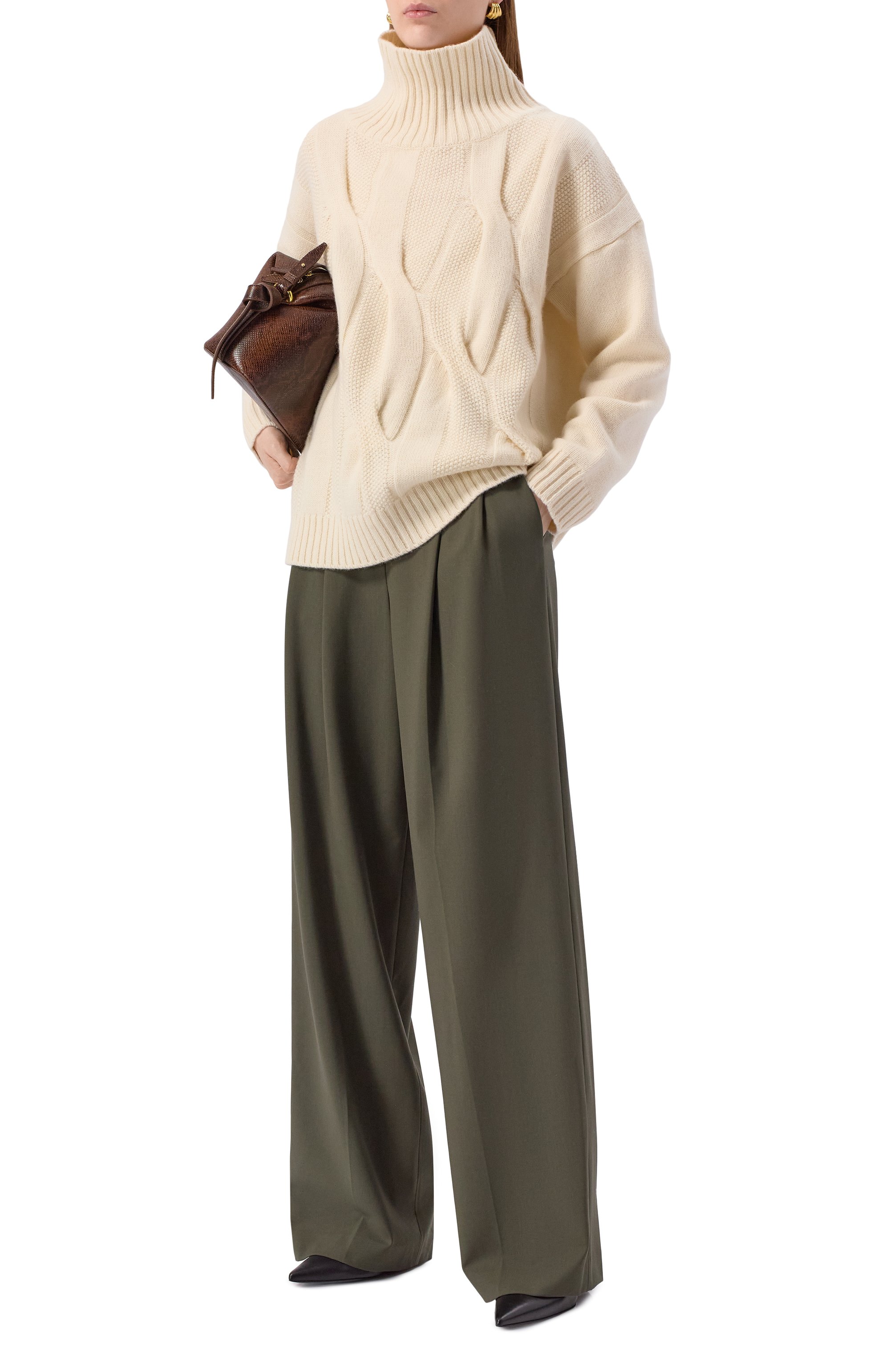 Свитер из шерсти и кашемира PIETRO BRUNELLI кремового цвета по цене 48400 руб., арт. MAG019/WS0013/0002, фото 2 Свитер из шерсти и кашемира PIETRO BRUNELLI, арт. MAG019/WS0013/0002, фото 2