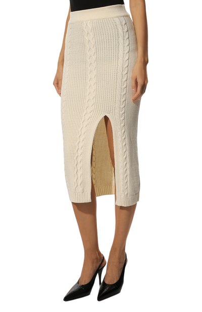 Юбка PATRIZIA PEPE кремового цвета по цене 21190 руб., арт. 8G0281_K037, фото 3 Юбка PATRIZIA PEPE, арт. 8G0281_K037, фото 3