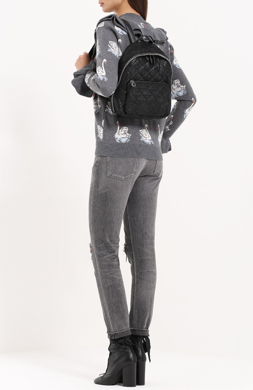 Стеганый рюкзак falabella mini из эко-кожи STELLA MCCARTNEY, арт. 410905/W9477, фото 2