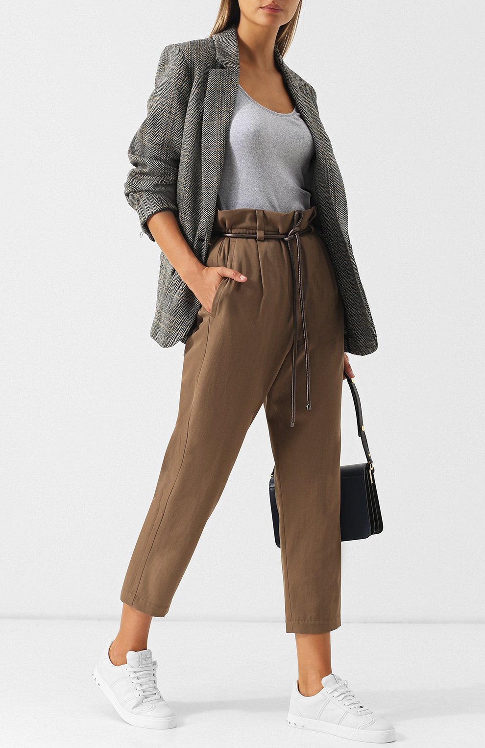 Однотонный хлопковый топ BRUNELLO CUCINELLI, арт. M0TC8B4400, фото 2