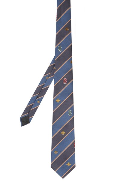 Шелковый галстук GUCCI синего цвета по цене 25920 руб., арт. 545077/4E002, фото 2 Шелковый галстук GUCCI, арт. 545077/4E002, фото 2