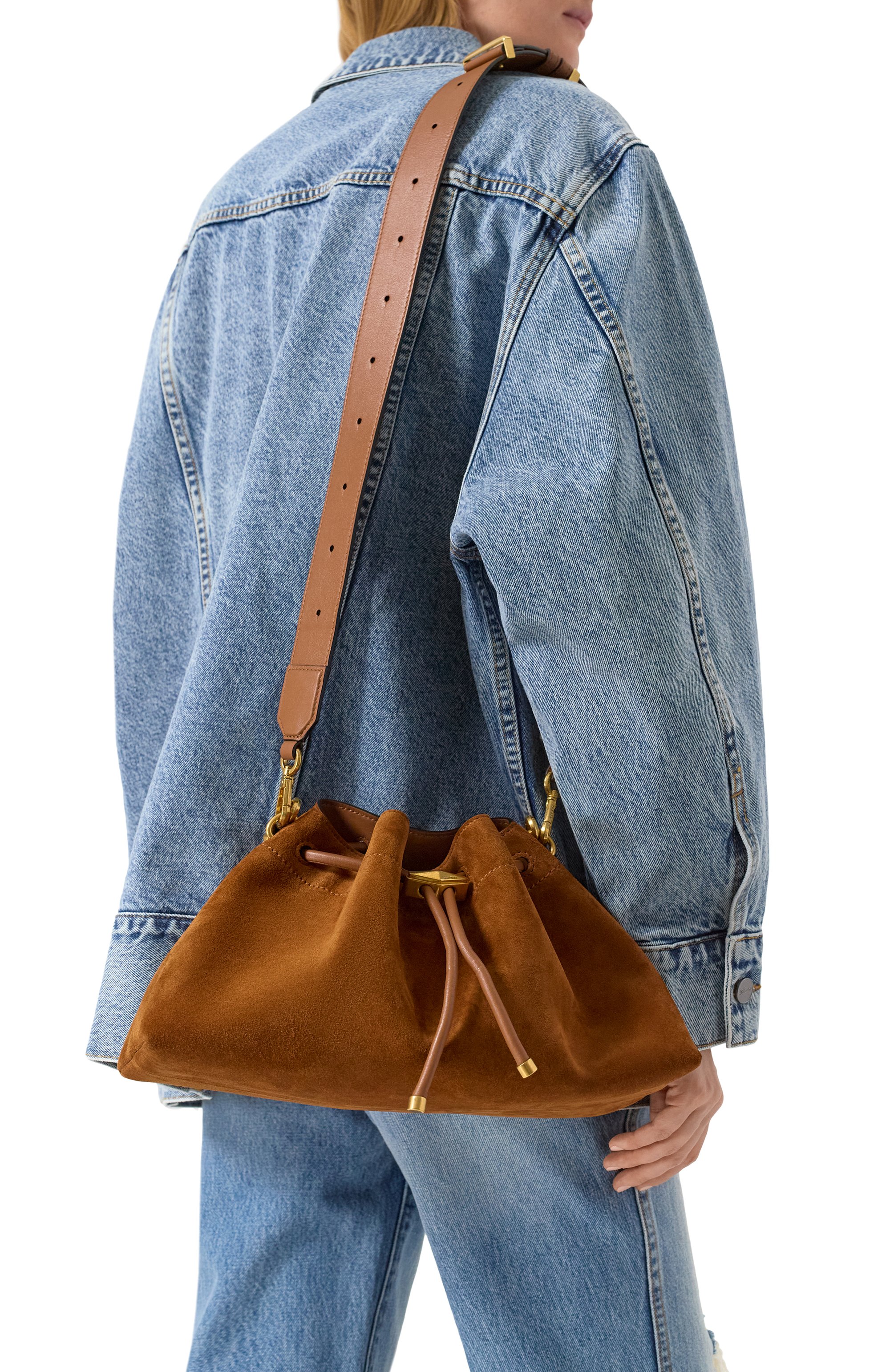 Сумка cinch medium JIMMY CHOO, арт. B0N B0N BCKT E/W/SUE, фото 2