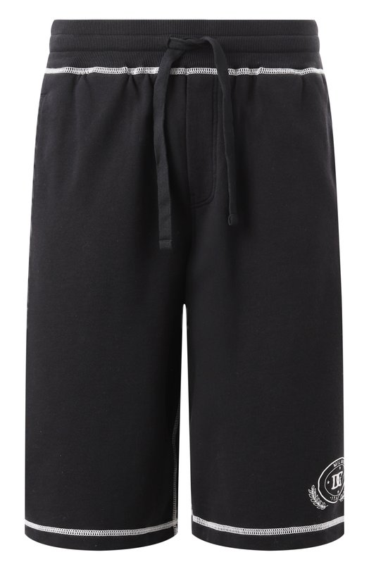 Хлопковые шорты Dolce & Gabbana GP08BZ/G7N0N Чёрный GP08BZ/G7N0N