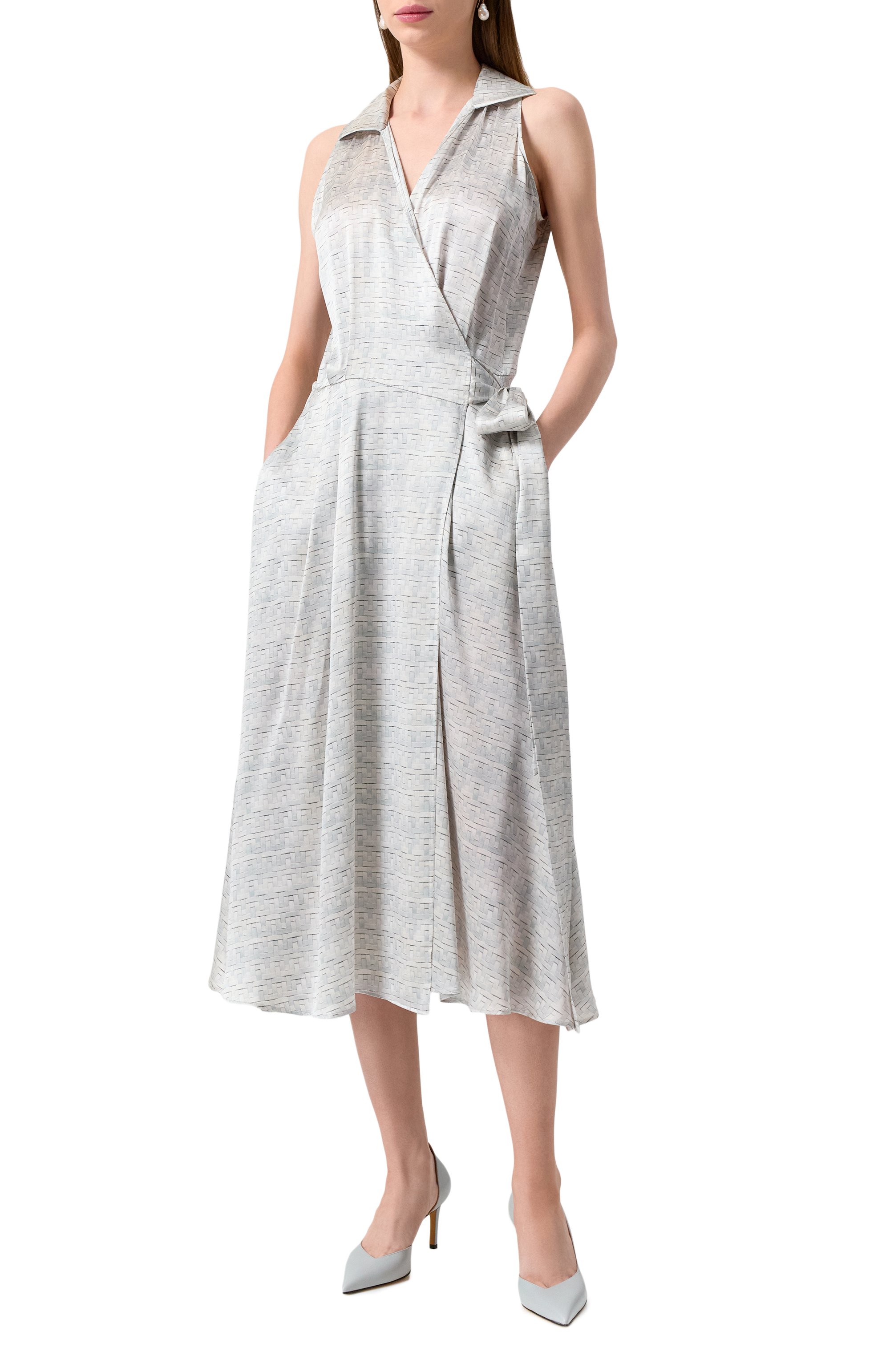 Атласное платье KITON, арт. D59305K0926E01, фото 2