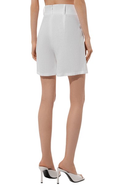 Льняные шорты FLASHIN белого цвета по цене 17500 руб., арт. FC25SL, фото 4 Льняные шорты FLASHIN, арт. FC25SL, фото 4