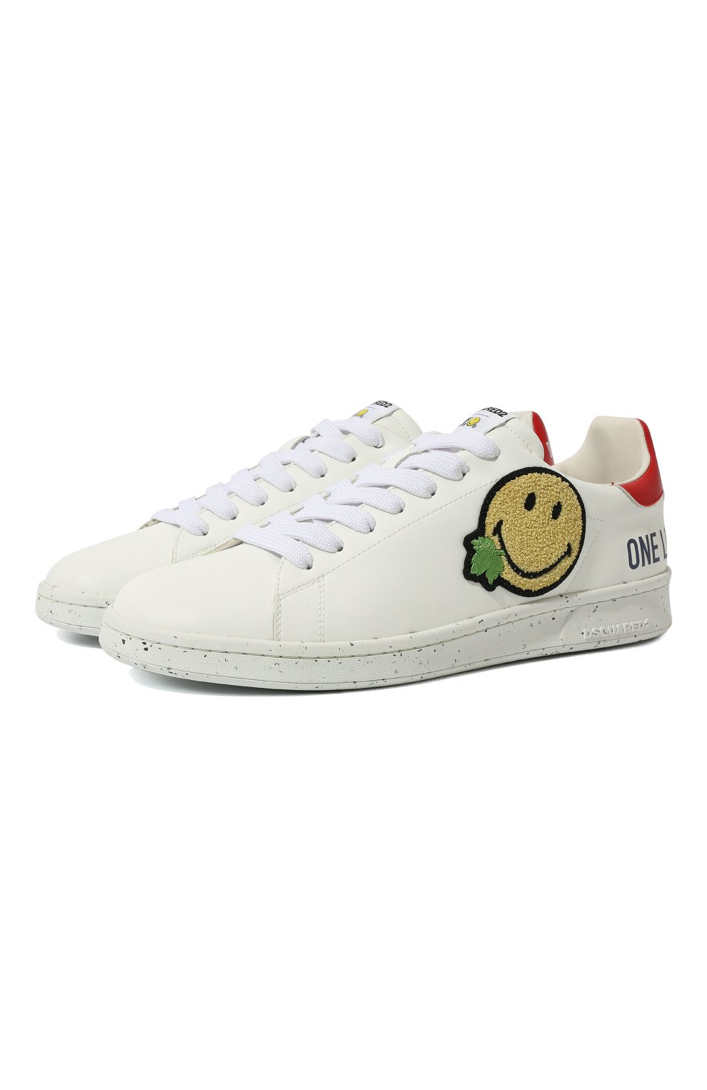 Кожаные кеды dsquared2 x smiley DSQUARED2, арт. SNM0175 05705356, фото 1