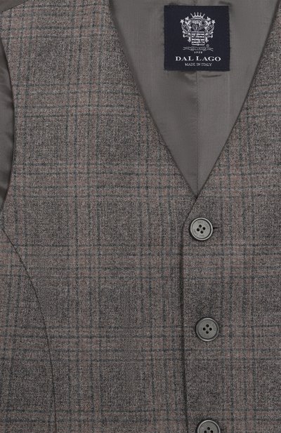 Шерстяной жилет DAL LAGO серого цвета по цене 15750 руб., арт. N022F/9901/13-16, фото 3 Шерстяной жилет DAL LAGO, арт. N022F/9901/13-16, фото 3