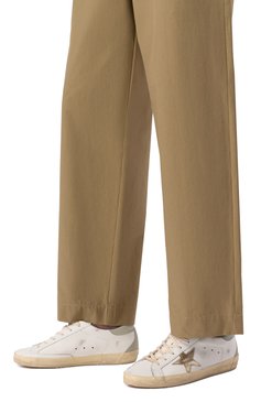 Женские кожаные кеды super star GOLDEN GOOSE DELUXE BRAND белого цвета, арт. GWF00102.F006844 | Фото 3 (Материал внутренний: Текстиль; Подошва: Платформа; Материал внешний: Натуральная кожа; Материал утеплителя: Без утеплителя; Кросс-КТ: Низкие; Стили: Кэжуэл; Автоматизация ТО: Проставлено; Автоматизация состава: Проставлено)
