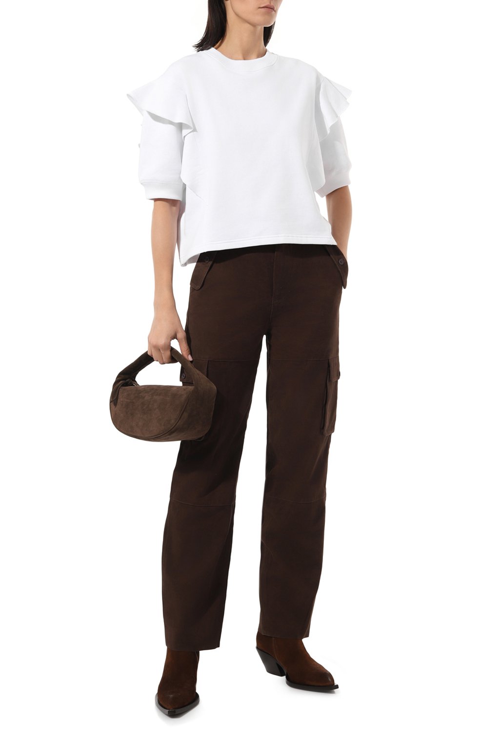 Хлопковый пуловер CHLOÉ белого цвета по цене 58100 руб., арт. CHC23AJH13190, фото 2 Хлопковый пуловер CHLOÉ, арт. CHC23AJH13190, фото 2