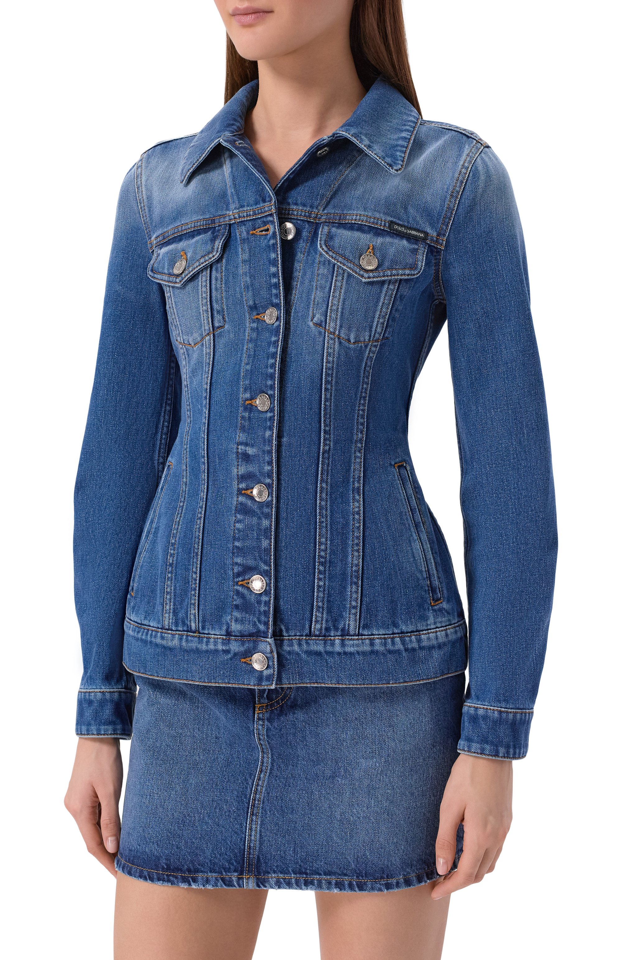 Джинсовая куртка DOLCE & GABBANA синего цвета по цене 191500 руб., арт. F9T00D/G80C5, фото 3 Джинсовая куртка DOLCE & GABBANA, арт. F9T00D/G80C5, фото 3