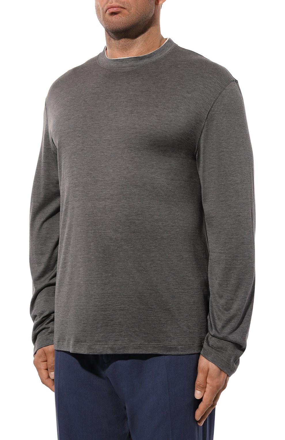 Лонгслив из шелк а и хлопка BRUNELLO CUCINELLI, арт. MH8367433W, фото 3